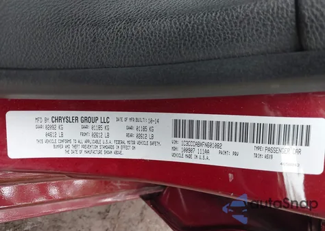 2015 Chrysler 200 Limited from USA, damaged, VIN 1C3CCCABXFN601082